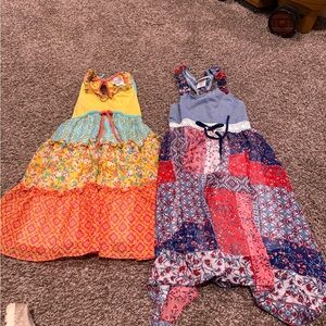 2 Colorful Kids Patchwork dress Set